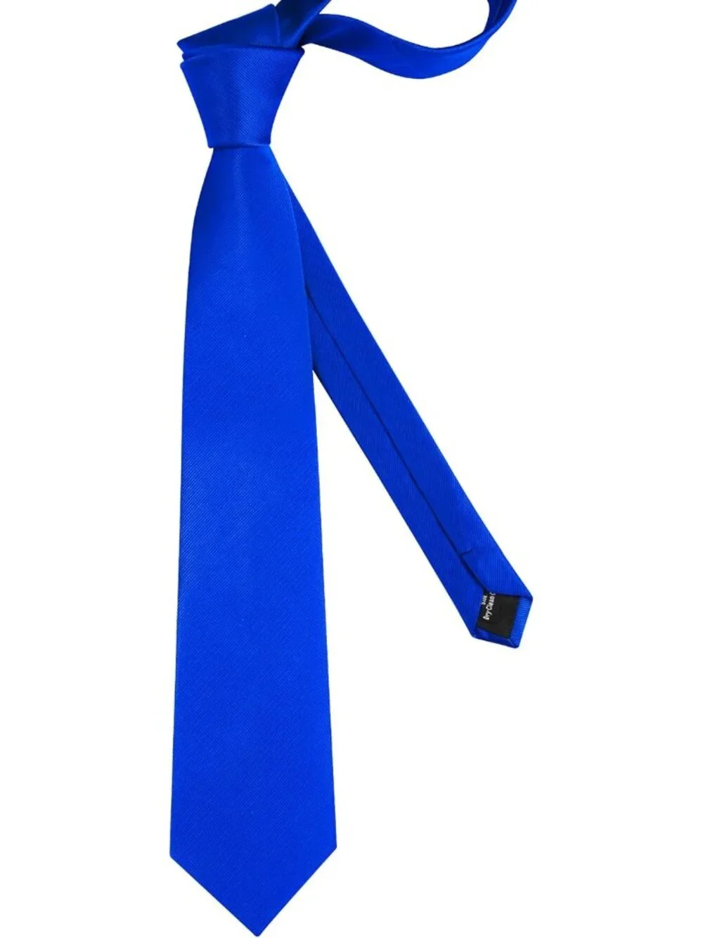 Men's Dark Blue Solid Twill Textured Woven Silk Formal Necktie For Wedding Dress